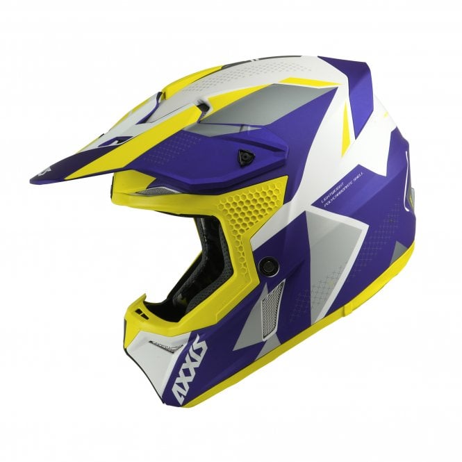 Axxis Wolf Bandit C3 Matt Yellow Adult MX Helmet