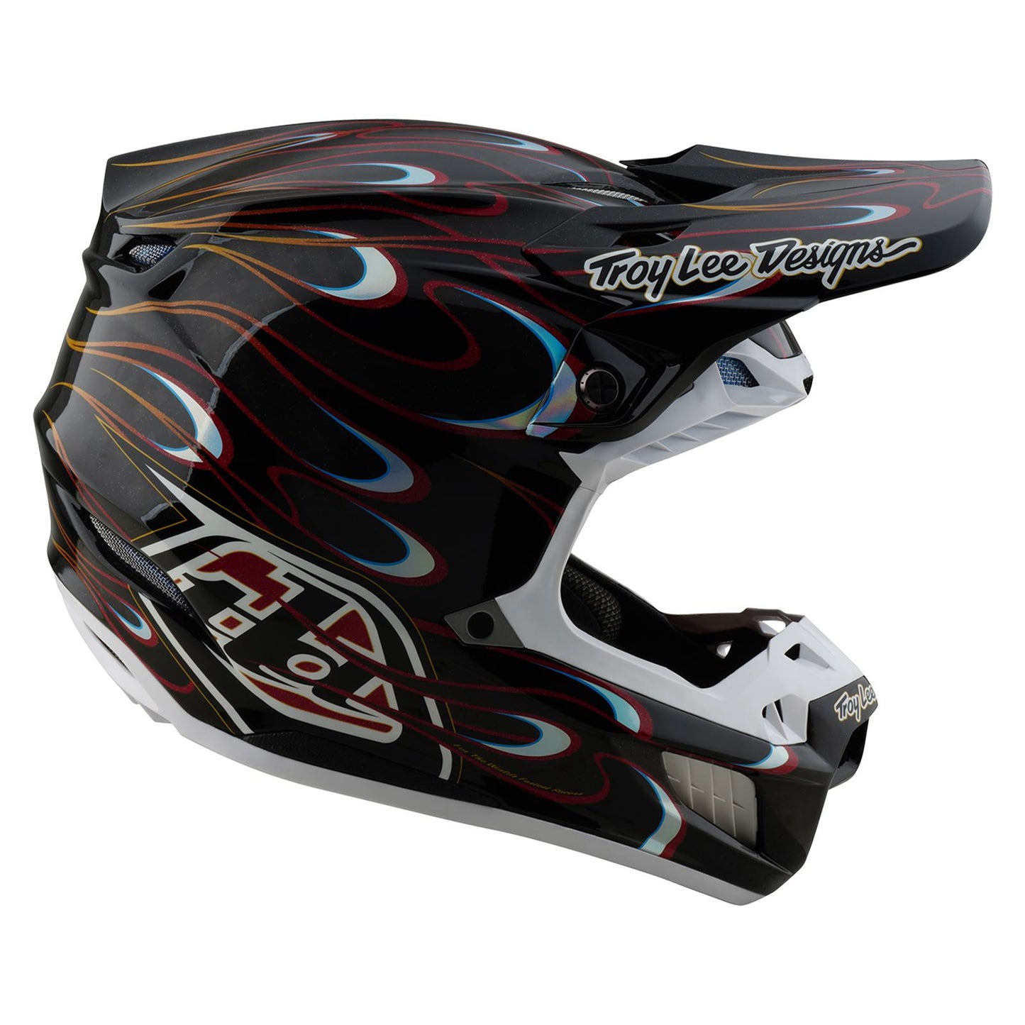 Troy Lee Designs Spring 2025 MX Helmet SE5 Carbon Torched Black Red