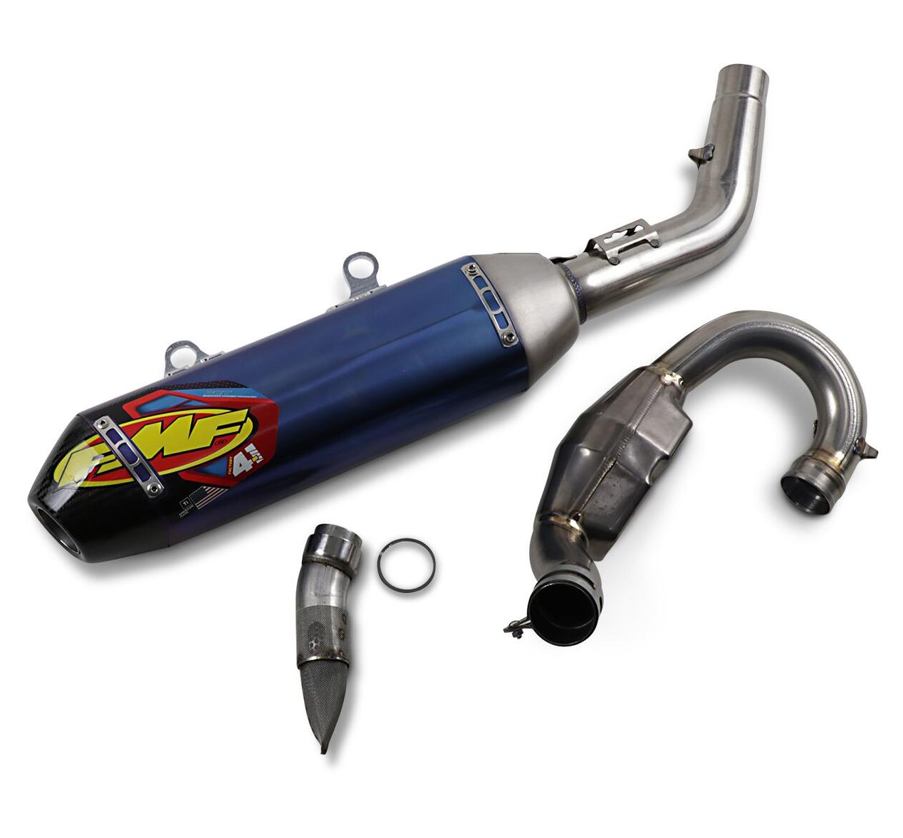 FMF Exhaust System Factory 4.1 RCT Megabomb Carbon Blue For Gas Gas EX 250 F 2021-2023
