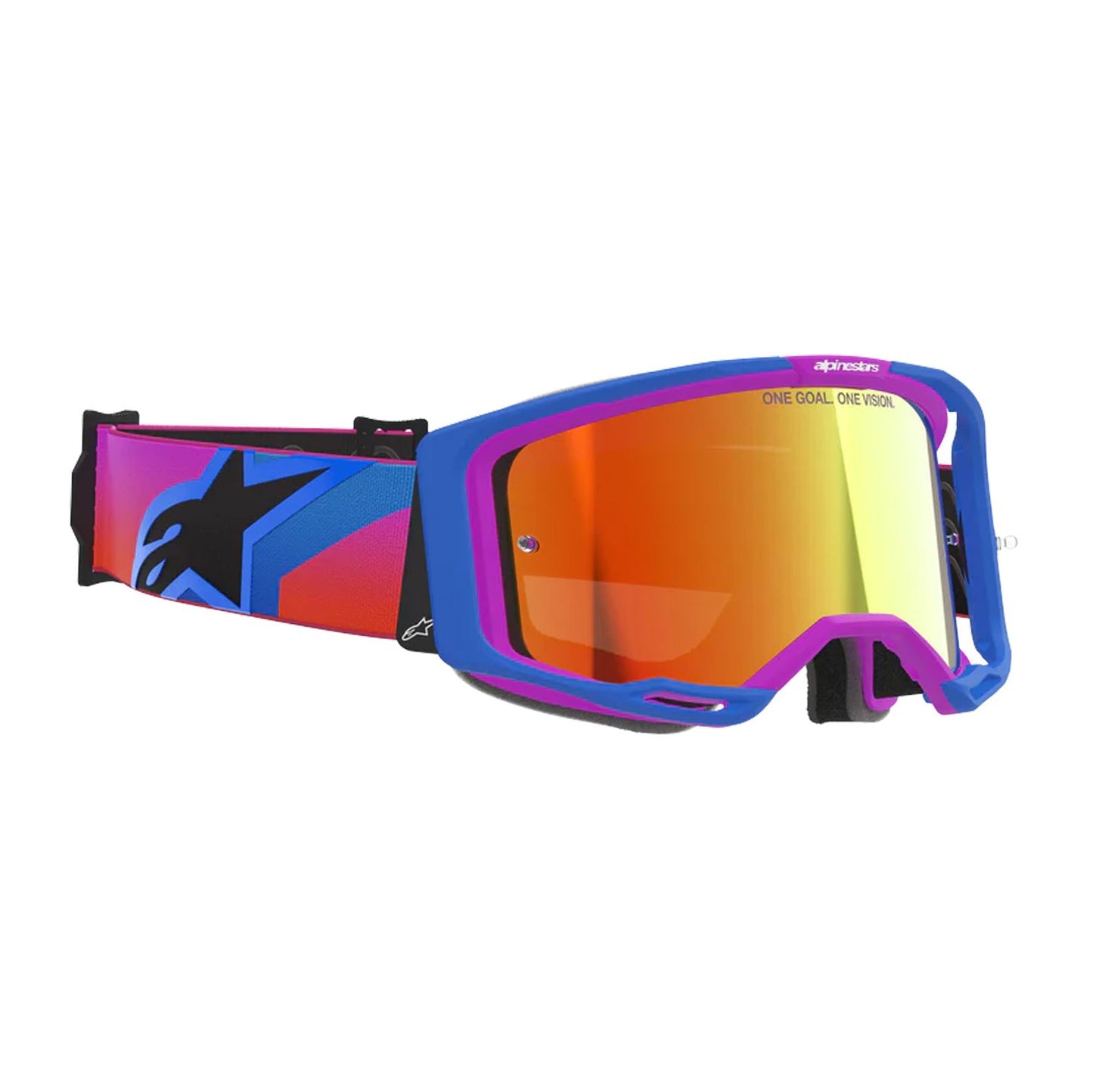 Alpinestars 2026 Vision 8 Corp Motocross Goggles Ucla Blue Purple Orange Mirror Red One Size