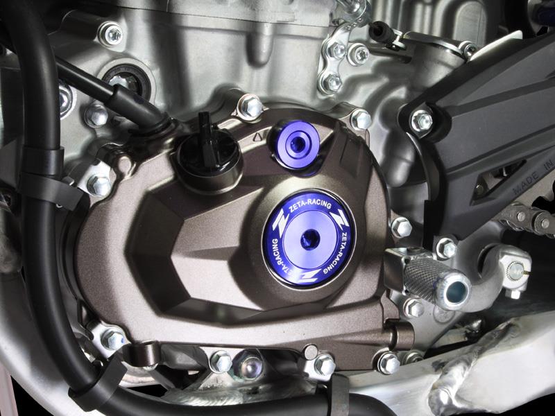Zeta Racing Engine Plug Oil Timing Cap Blue For Yamaha YZF450 YZ 450 F 2012 12