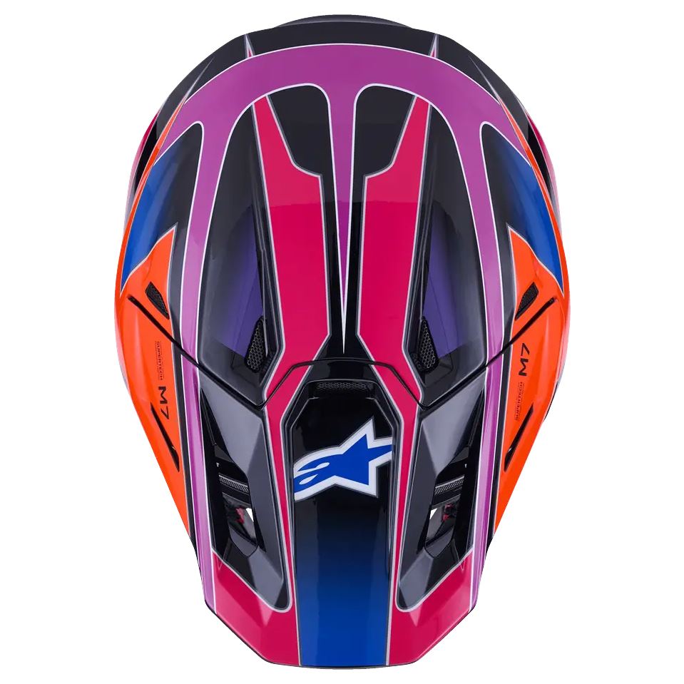 Alpinestars 2026 SM7 Fuse Motocross Helmet Blue Purple Pink