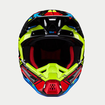 Alpinestars 2026 Supertech SM5 Action 2 Black Yellow Fluo Bright Red Motocross Helmet