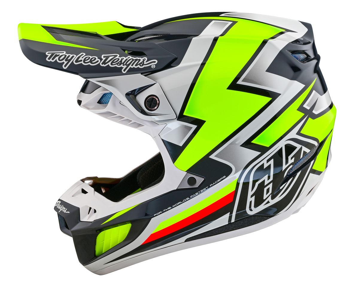 Troy Lee Designs 2025 SE5 Composite Helmet Ever Grey Yellow