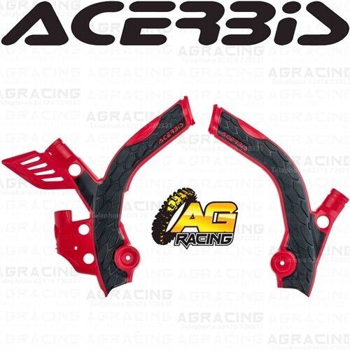 Acerbis X-Grip Frame Protector Guards Red Black For Beta RR 300 2T 2013-2019