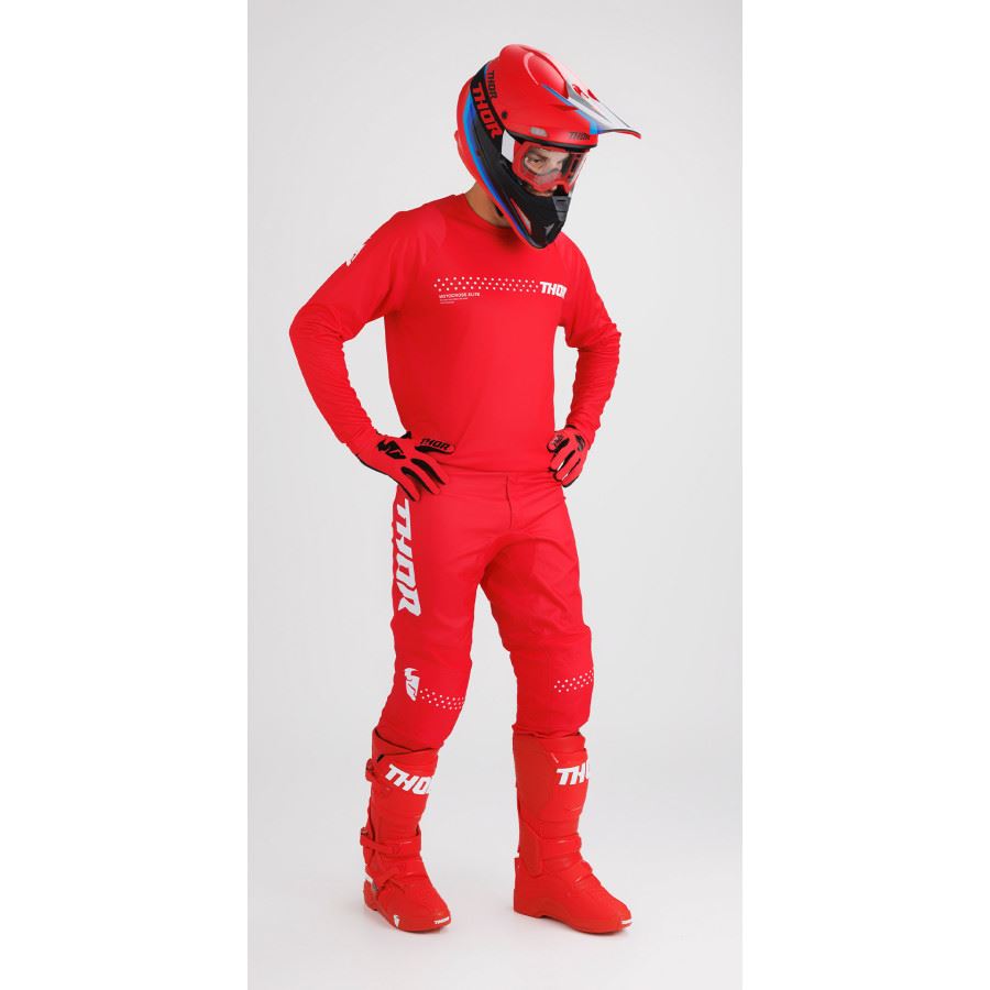 Thor 2025 Sector Minimal Red Motocross Combo Kit