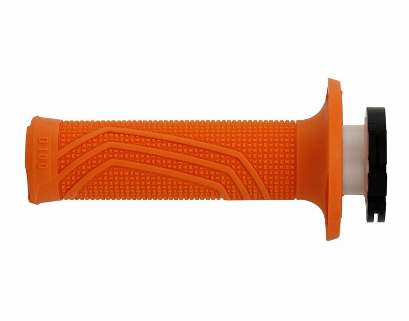 Domino D100 Orange D-Lock MX Grips W/Push Pull Pulley Motocross Off-Road Enduro