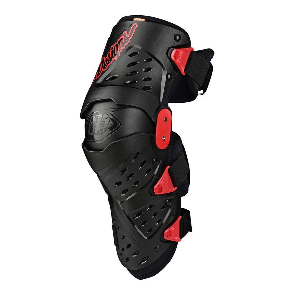 Troy Lee Designs 2025 Motocross Triad Hard Shell Knee Shin Guards Solid Black