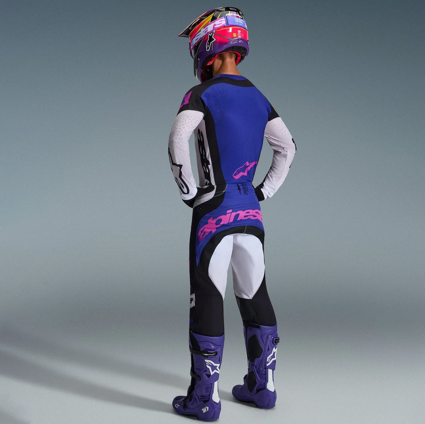 Alpinestars 2026 Techstar Knif Motocross Combo Kit Black Light Grey Purple