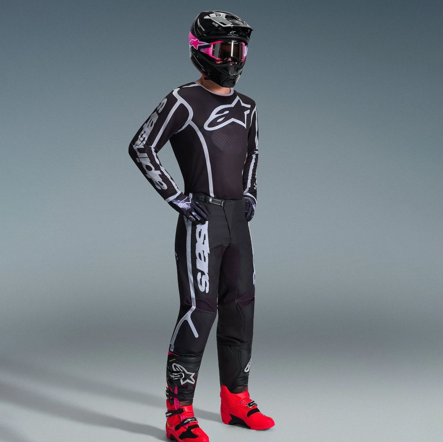 Alpinestars 2026 Fluid Apex Motocross Combo Kit Black Grey