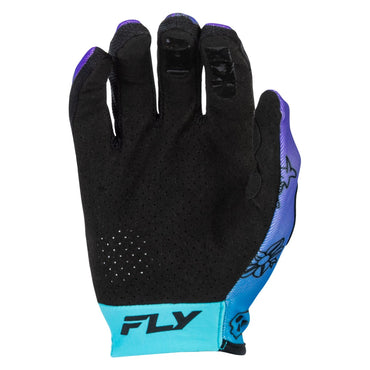 Fly Racing 2026 Motocross Gloves Lite Outline Youth Purple Blue Black