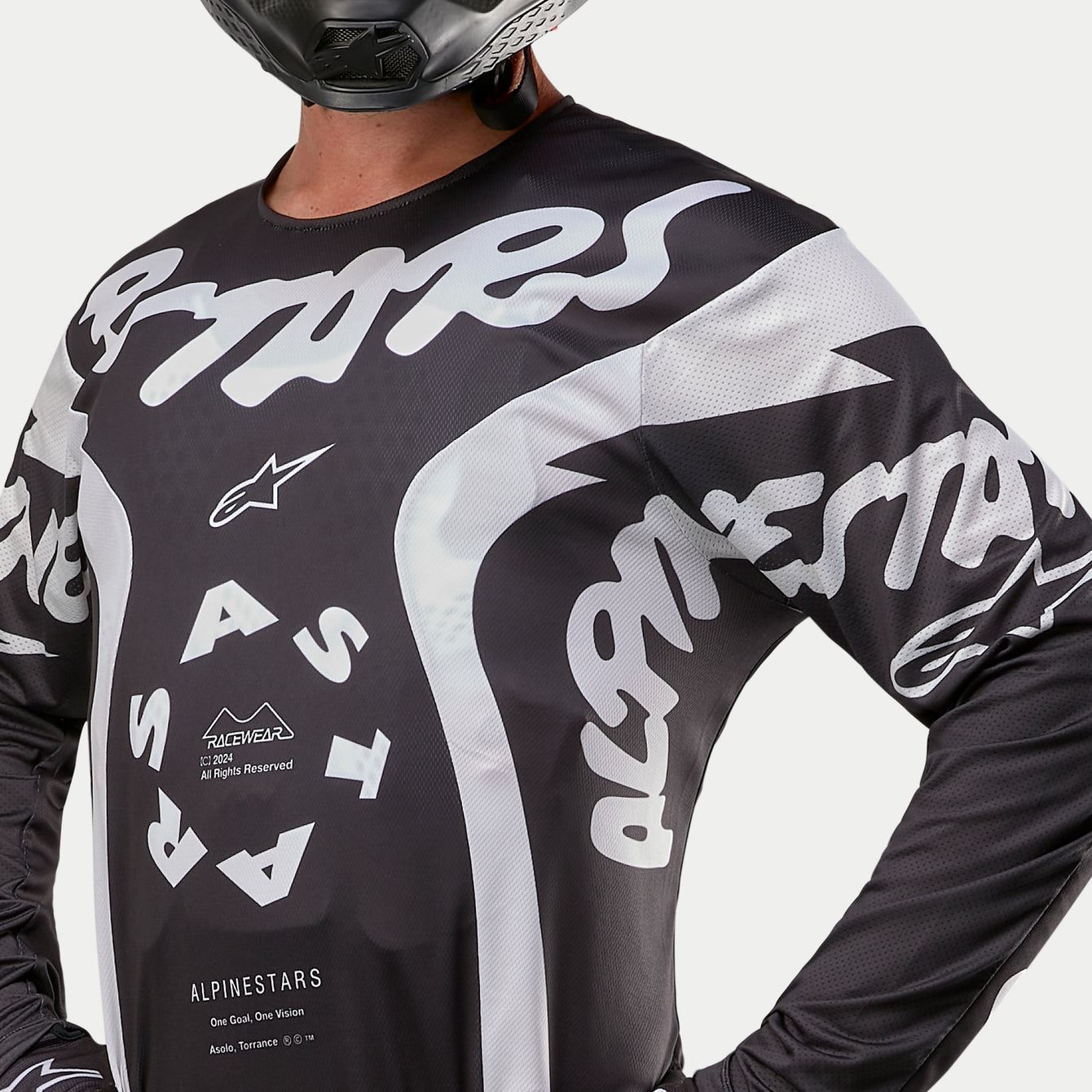 Alpinestars 2024 Racer Hana Motocross Jersey Black White Clearance