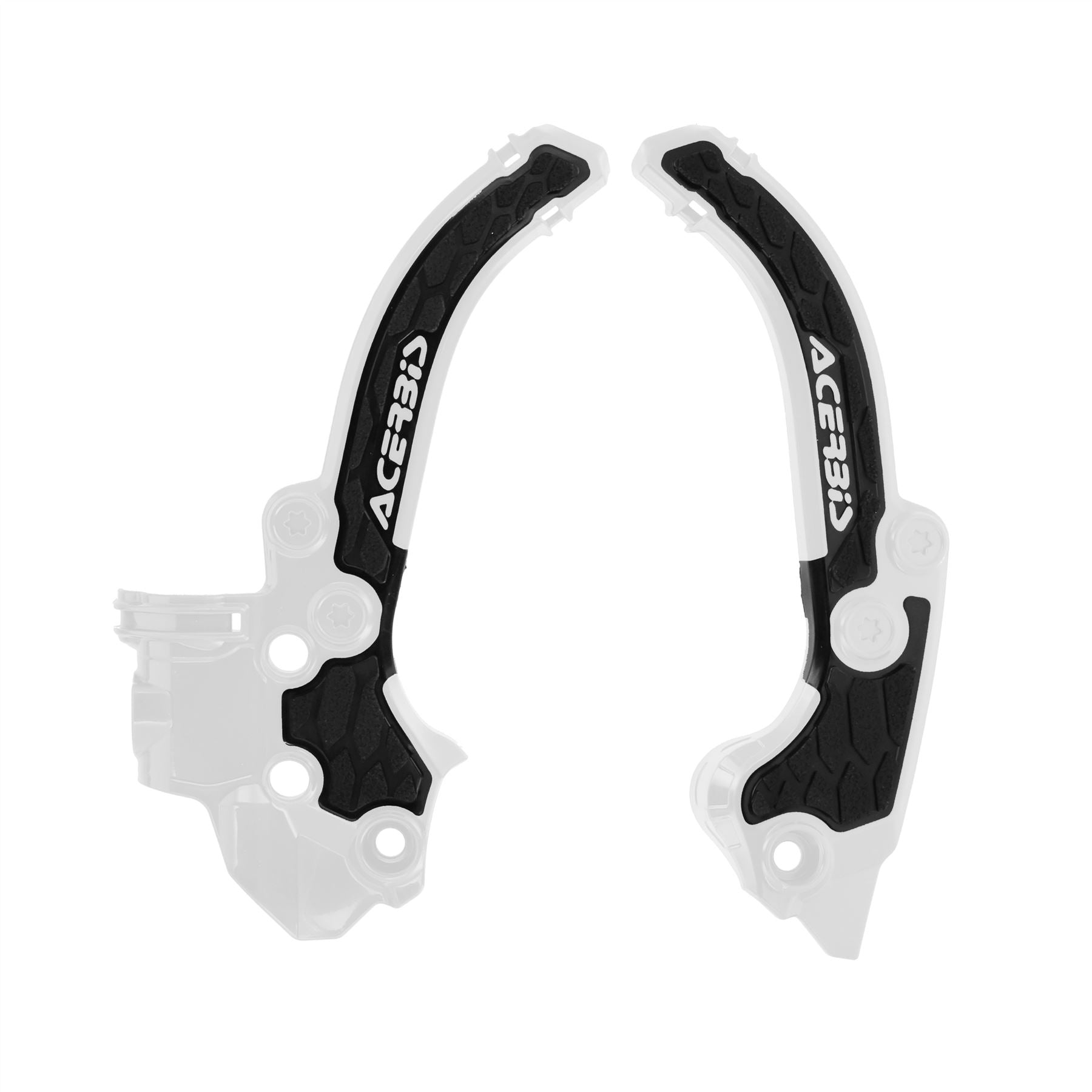 Acerbis X-Grip Frame Protector Guards White Black For Gas Gas MC 50 2024-2025