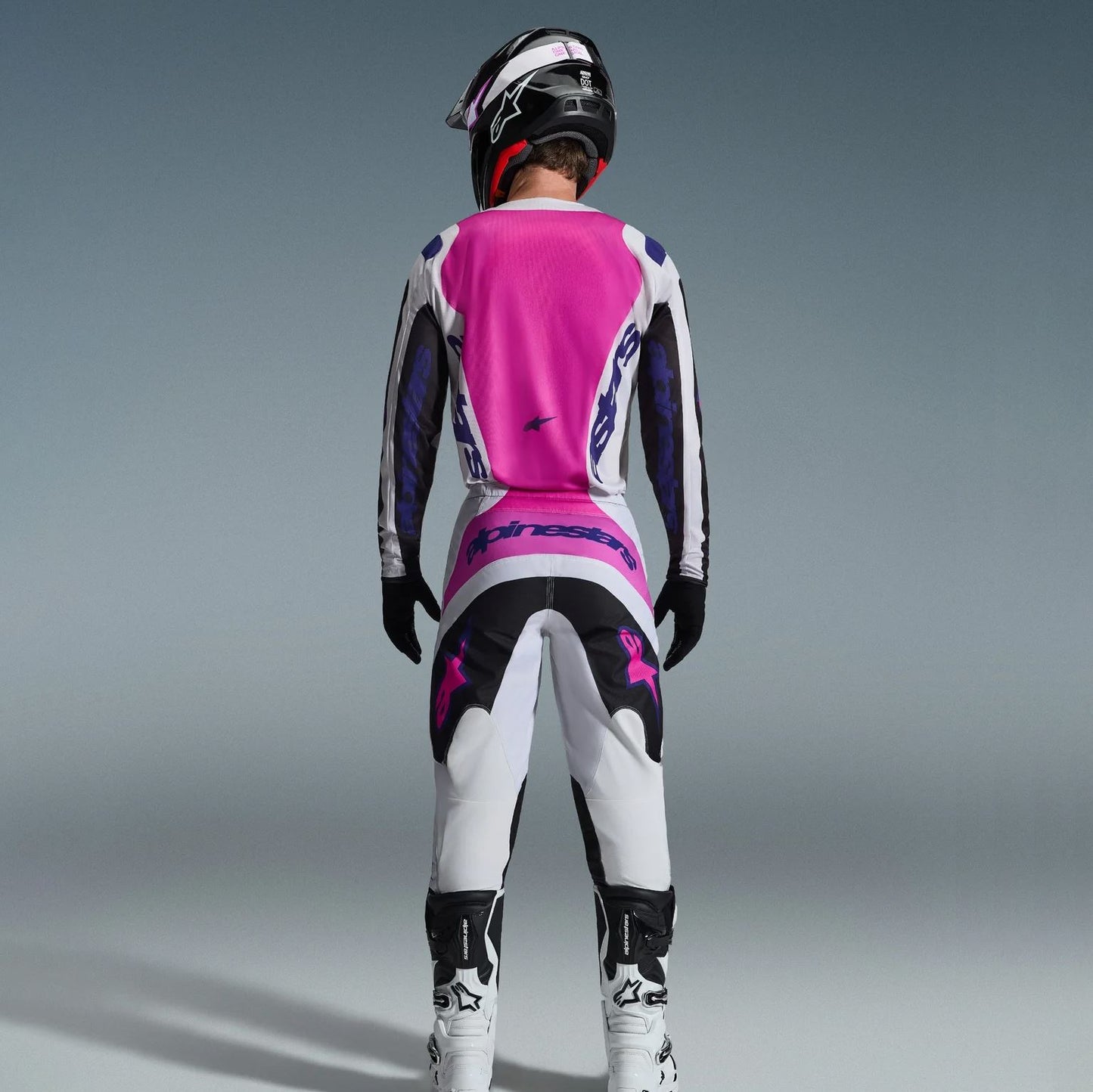Alpinestars 2026 Fluid Grid Motocross Combo Kit Black Light Green Purple