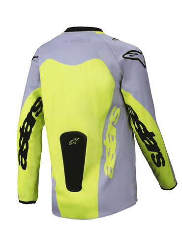 Alpinestars 2025 Racer Veil Youth Motocross Jersey Grey Yellow Fluo
