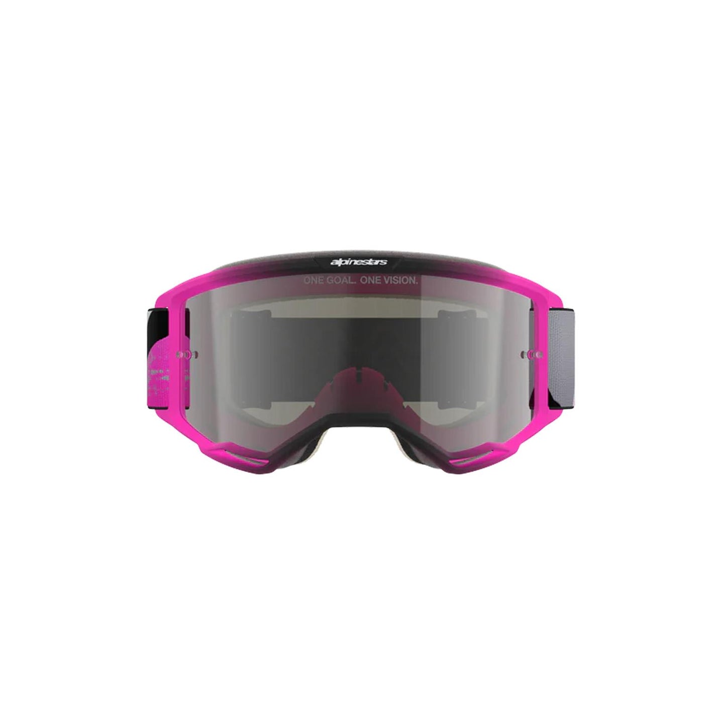 Alpinestars 2026 Vision 5 Lahnd Motocross Goggles Iron Pink Flo Mirror Silver One Size