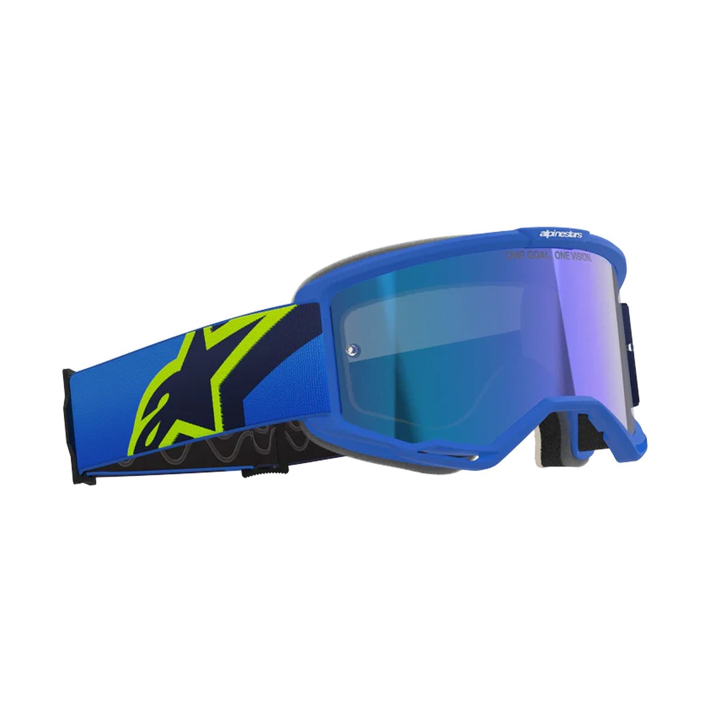 Alpinestars 2026 Vision 5 Corp Motocross Goggles Blue Yellow Flo Mirror Blue One Size