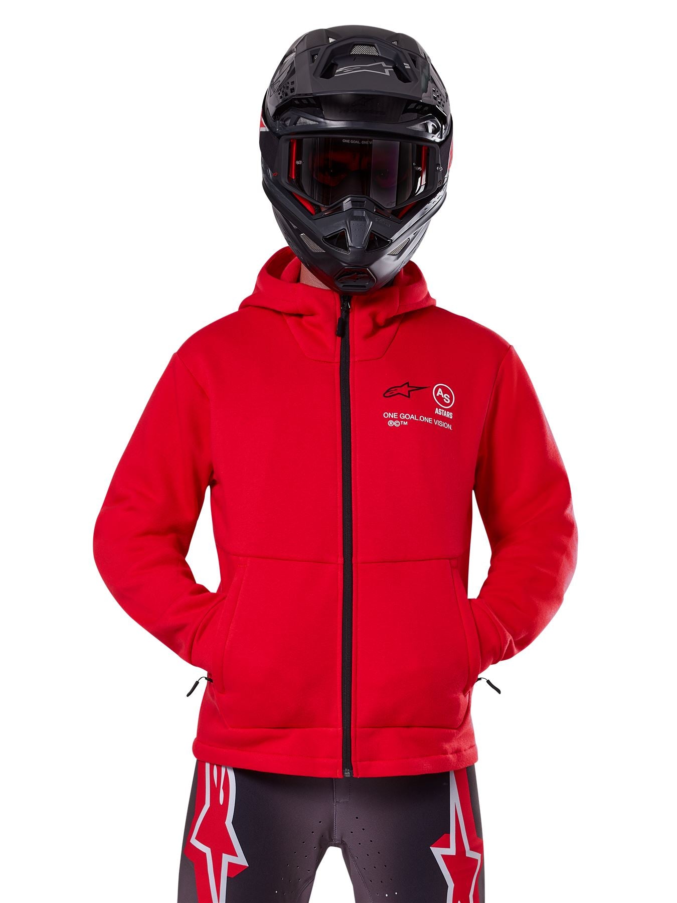 Alpinestars 2026 Racer MX Fleece Ride Hoodie Bright Red