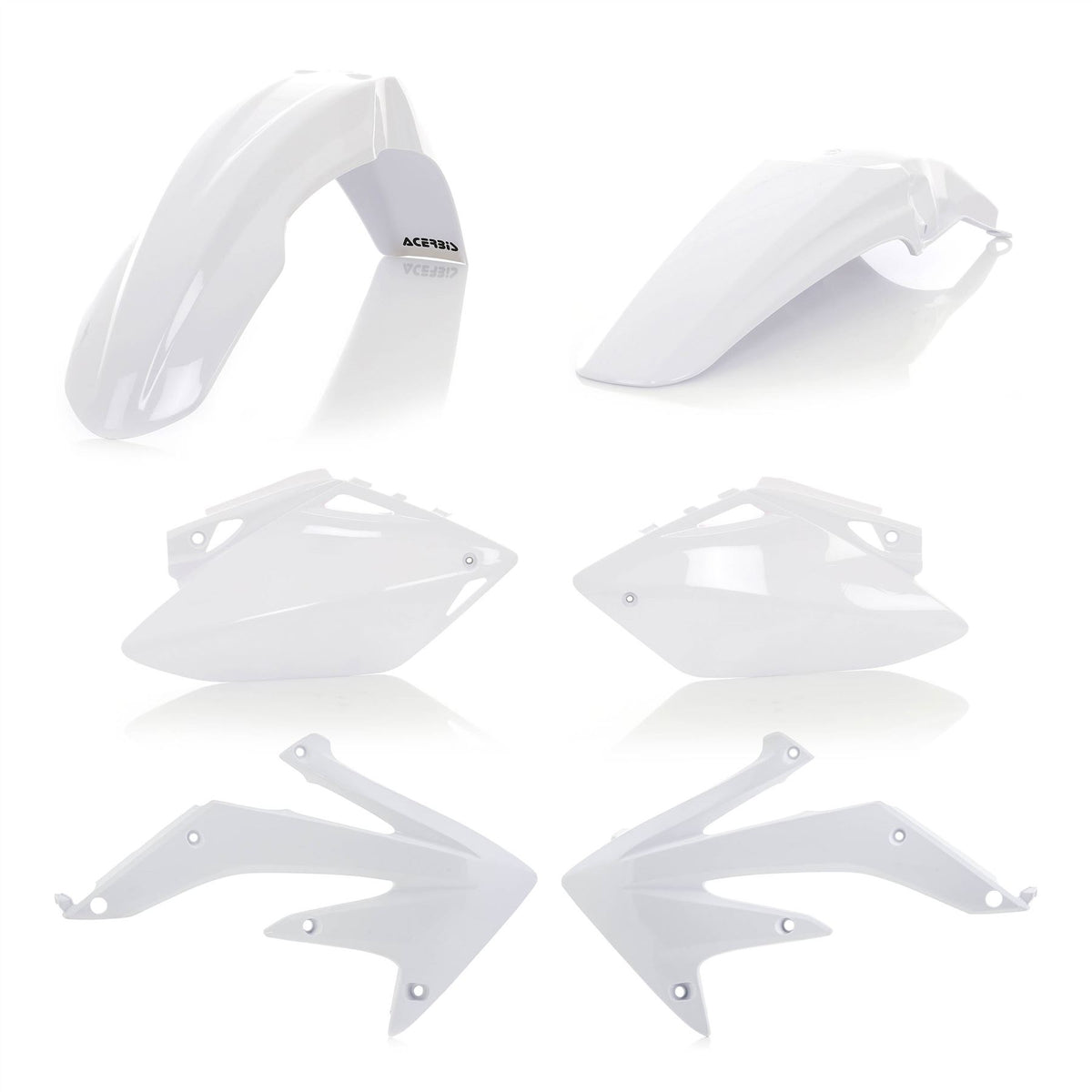Acerbis Plastic Kit White For HONDA CRF 450 R 2007-2008