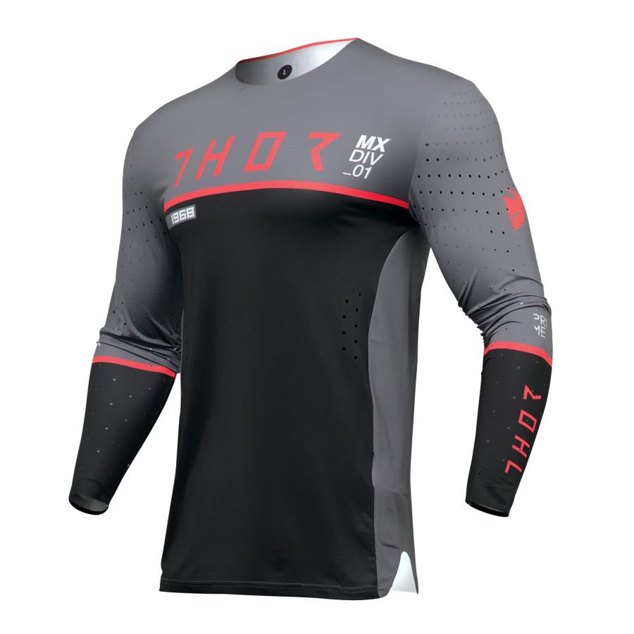 Thor Prime Ace Charcoal Black Motocross Jersey CLEARANCE