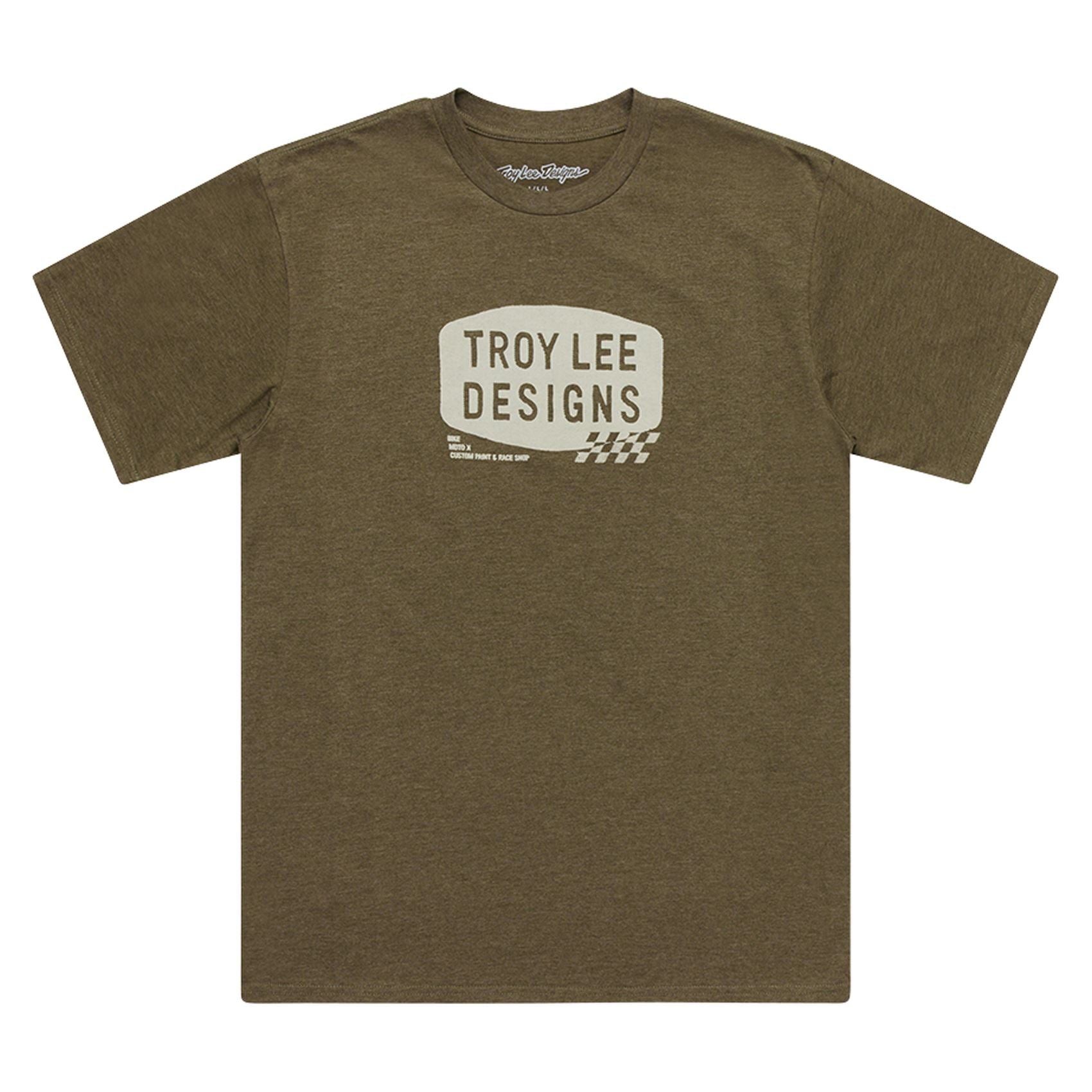 Troy Lee Designs Spring 2025 MX Stamp Casual T-Shirt Olive Heather