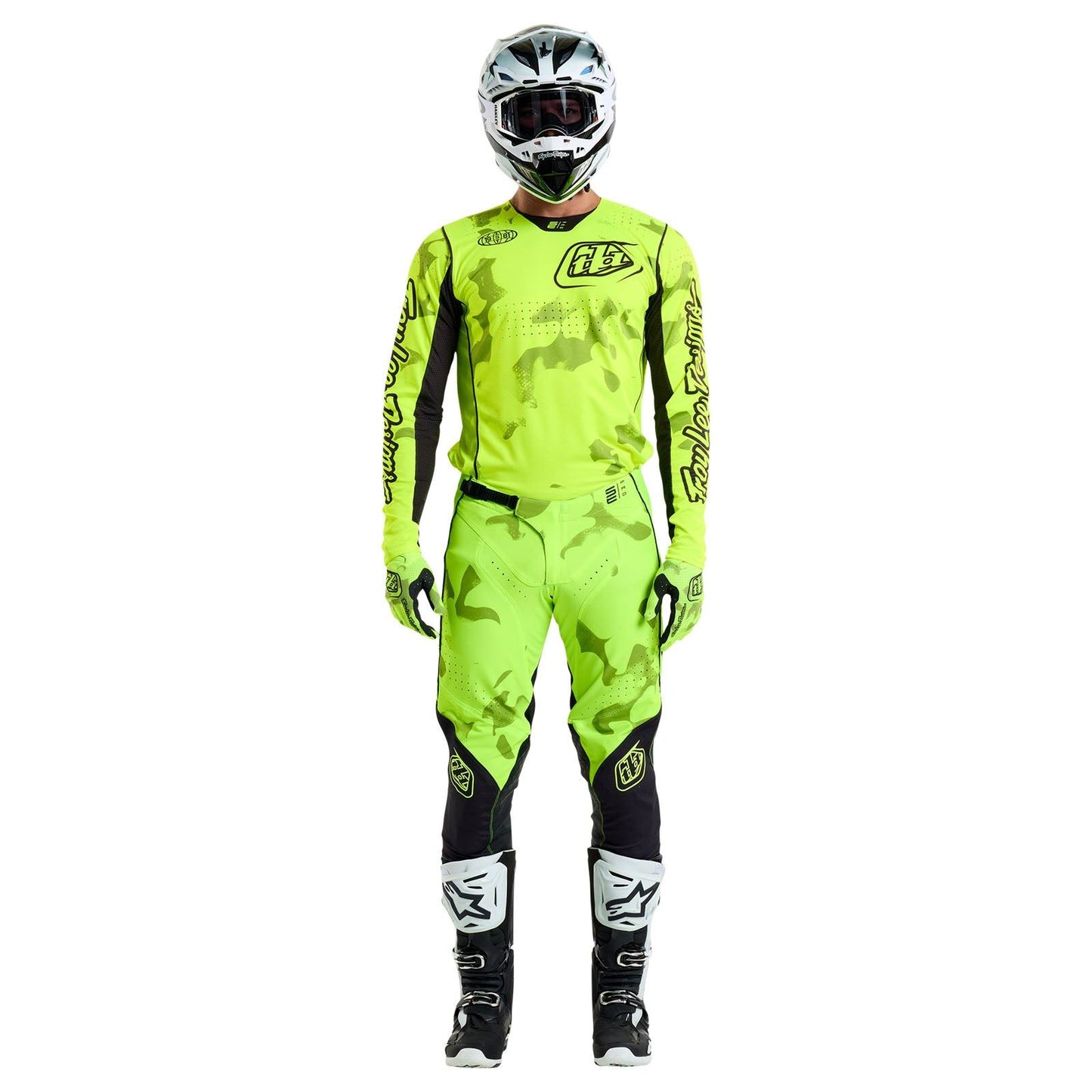 Troy Lee Designs Spring 2025 MX Combo Kit SE PRO Blotted Flo Yellow