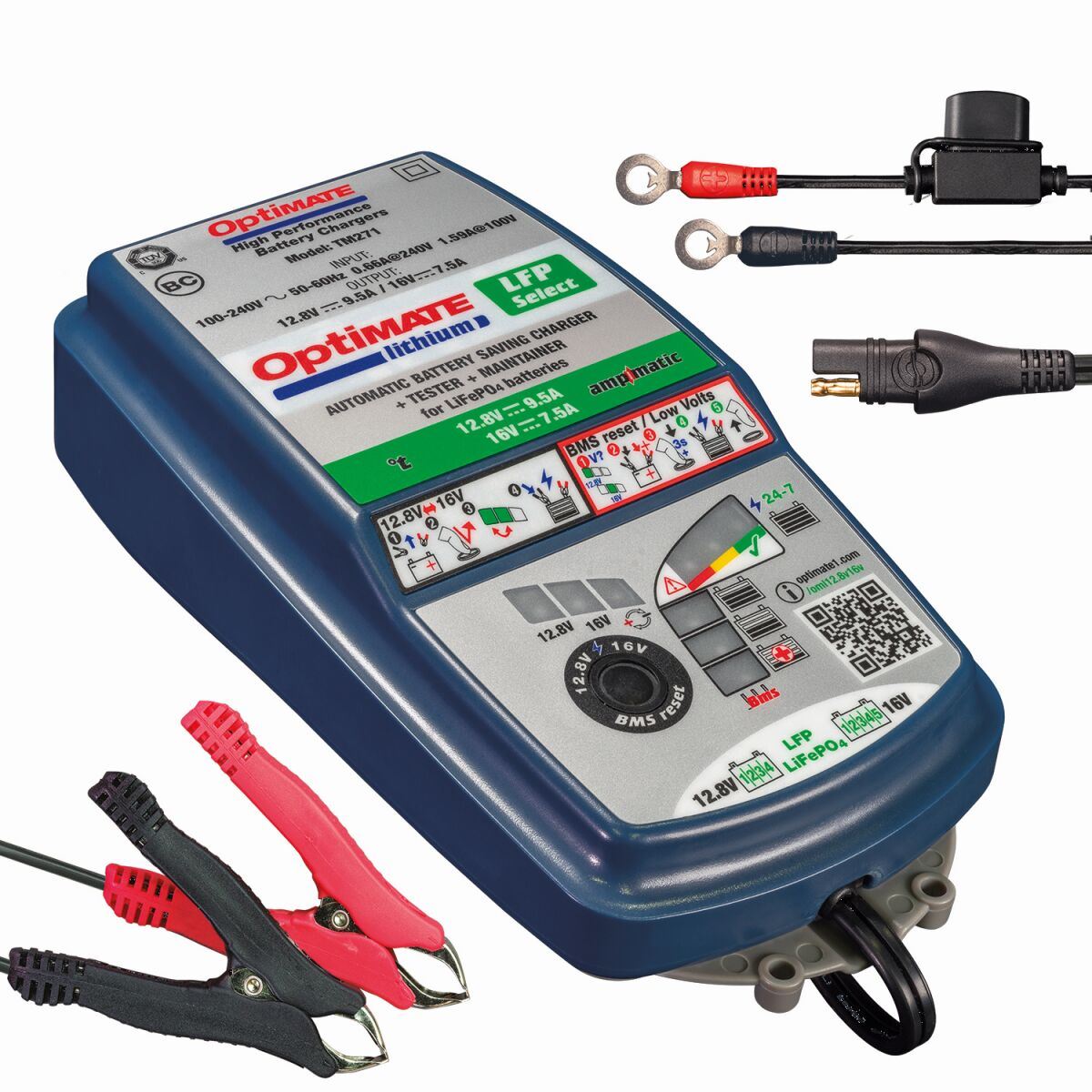Optimate Lithium Select LFP 4S 5S Ampmatic Battery Charger Optimiser