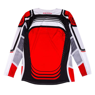 Troy Lee Designs 2025 Motocross SE PRO Wavez Jersey Off-White Red