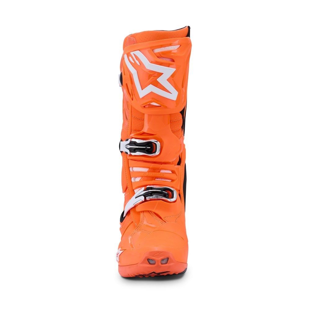 Alpinestars 2026 Tech 10 Supervented MX Boots Orange Flo Black White