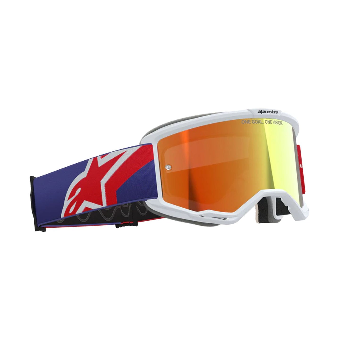 Alpinestars 2026 Vision 5 Corp Motocross Goggles Red Purple Mirror Red One Size