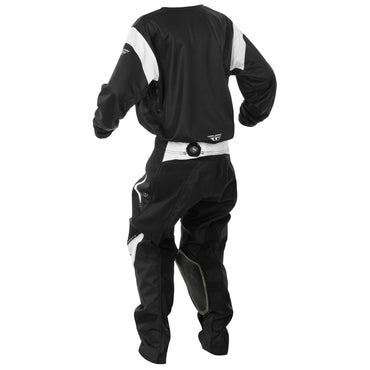 Fly Racing 2025 Motocross Combo Kit Kinetic Youth Black White