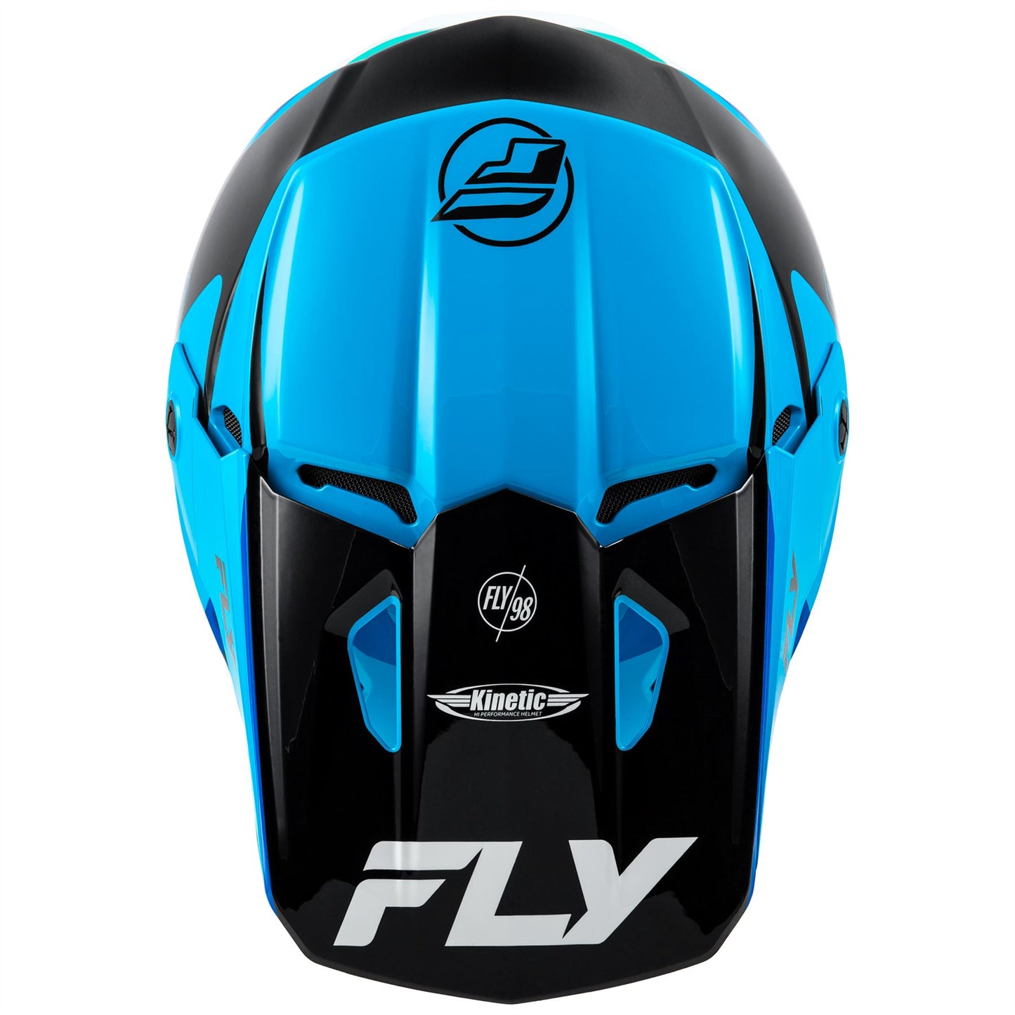 Fly Racing 2025 Kinetic Rally Motocross Helmet Blue Black White