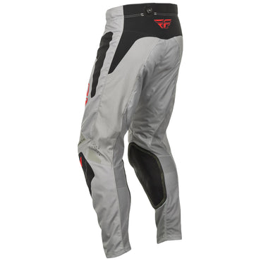 Fly Racing 2025 Kinetic Sym Motocross Pants Light Grey Red Black