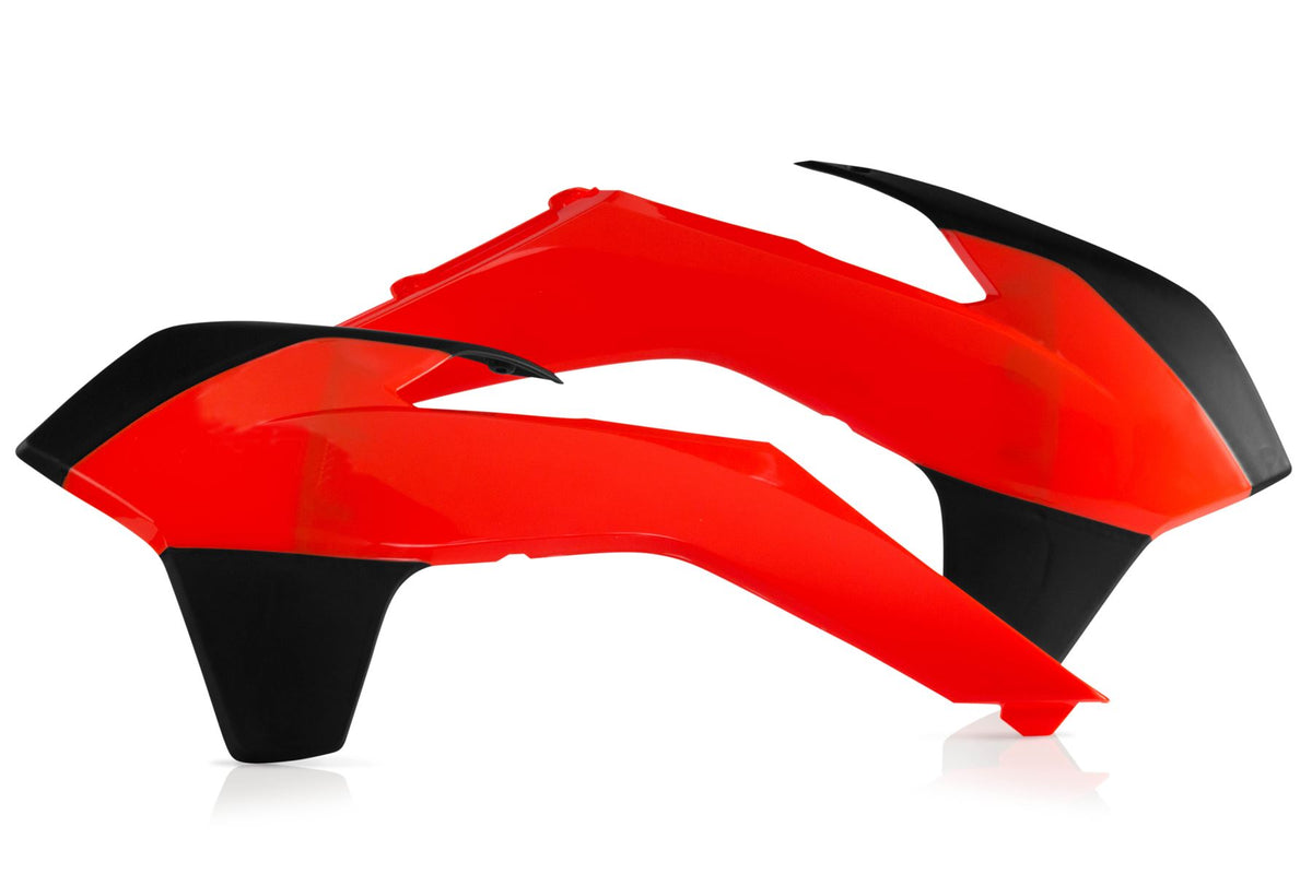 Acerbis Radiator Rad Scoops Orange Flou Black For KTM SX 150 2013-2015