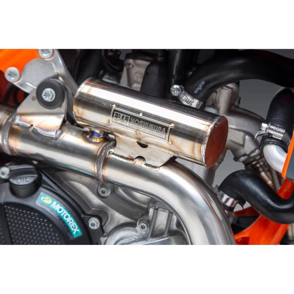 Yoshimura RS-12 Full Exhaust System Stainless Steel Carbon Cap For Motocross Enduro Motorcycles