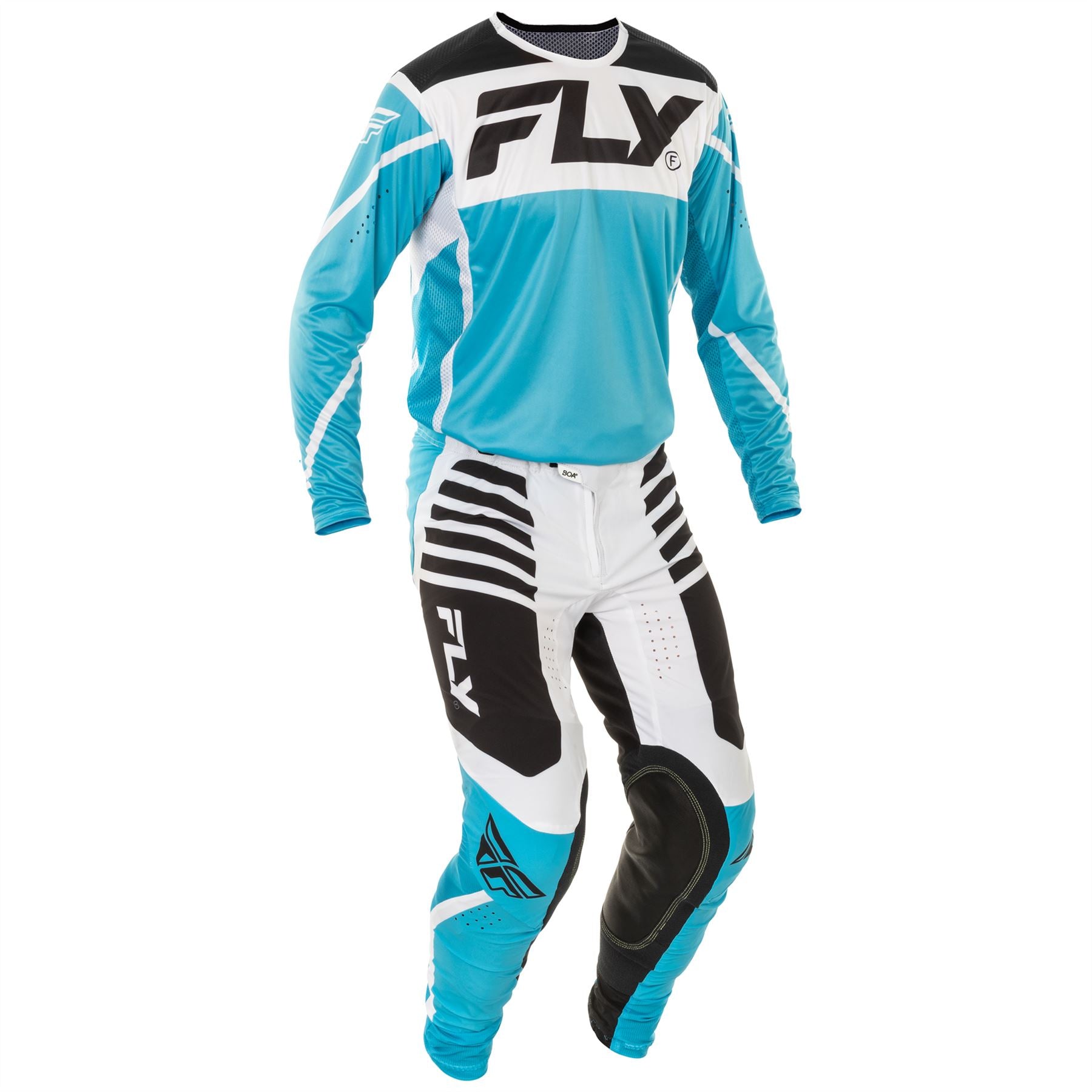 Fly Racing 2025 Motocross Combo Kit Lite Blue White Black