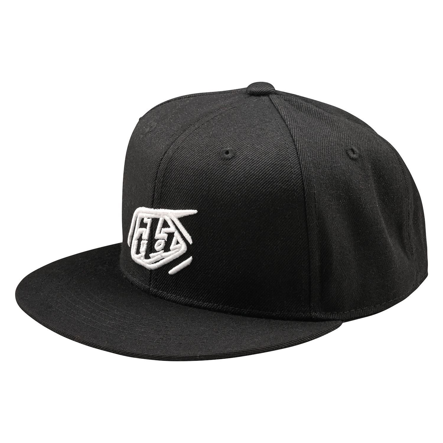 Troy Lee Designs Spring 2025 MX Badge Flat Bill Snapback Cap Black