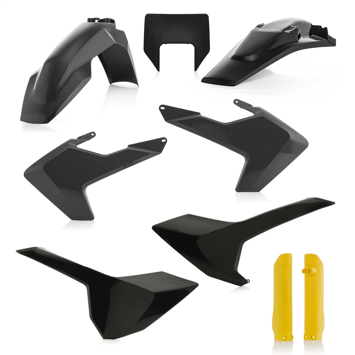 Acerbis Lower Fork Covers Black For Husqvarna FE 350 2016-2023
