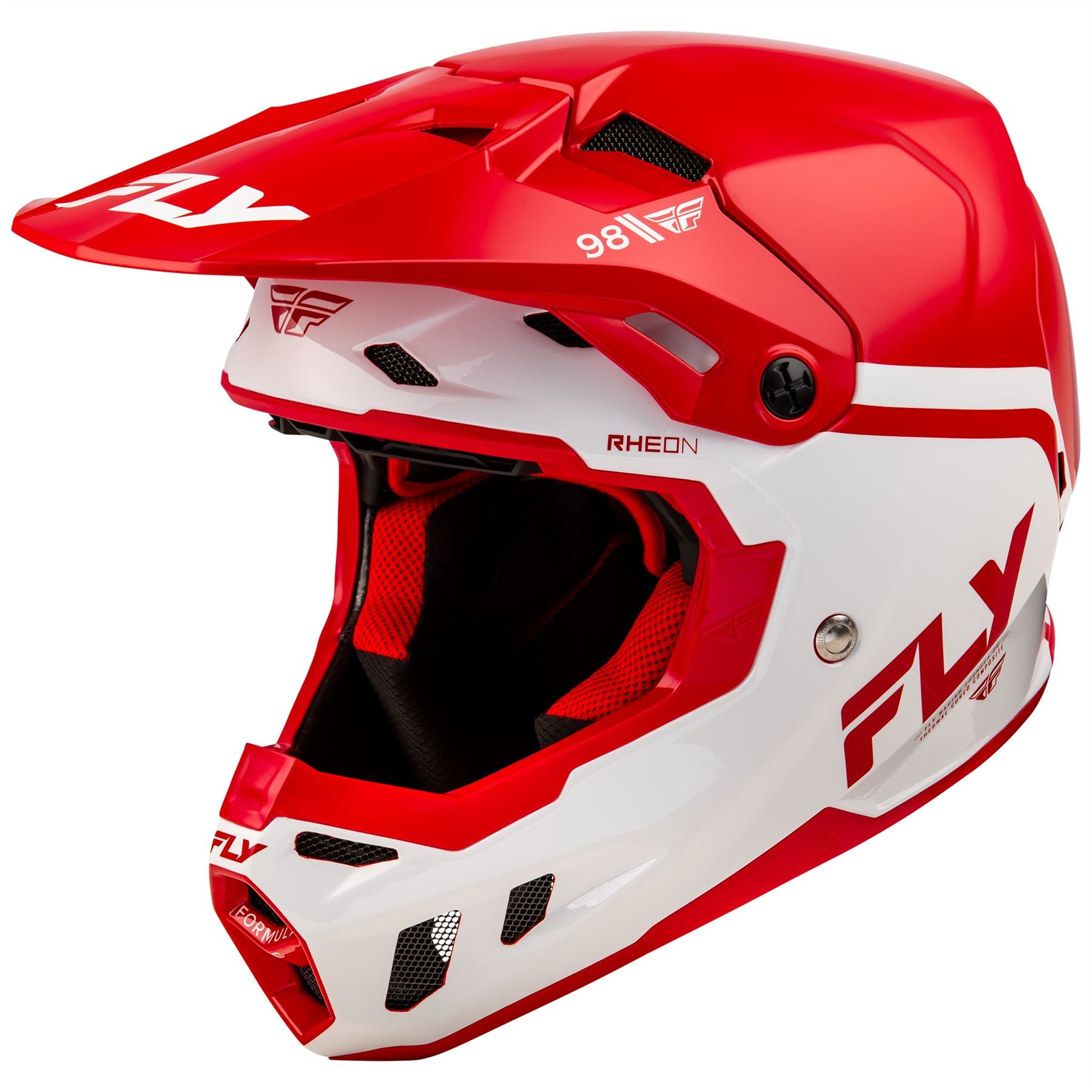 Fly Racing 2025 Formula CC Objective Motocross Helmet Red White