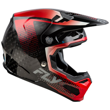 Fly Racing 2025 Formula S Carbon Protocol Motocross Helmet Black Carbon Red