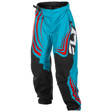 Fly Racing 2025 Youth F-16 Motocross Pants Cyan Black Red