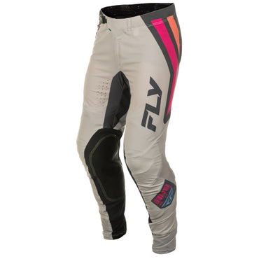 Fly Racing 2025 Lite Vice Motocross Pants Light Grey Pink Coral