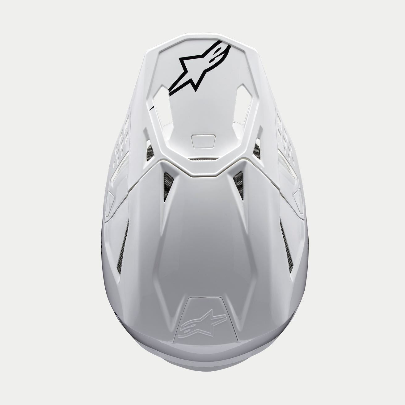 Alpinestars 2024 Supertech SM10 Solid White Glossy Motocross Helmet