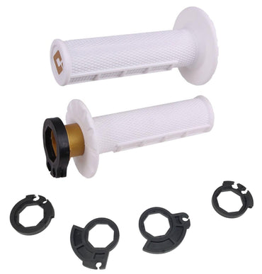 ODI Half Waffle MX Lock-On Grip Set PRO White For Gas Gas EX 350 2020-2025