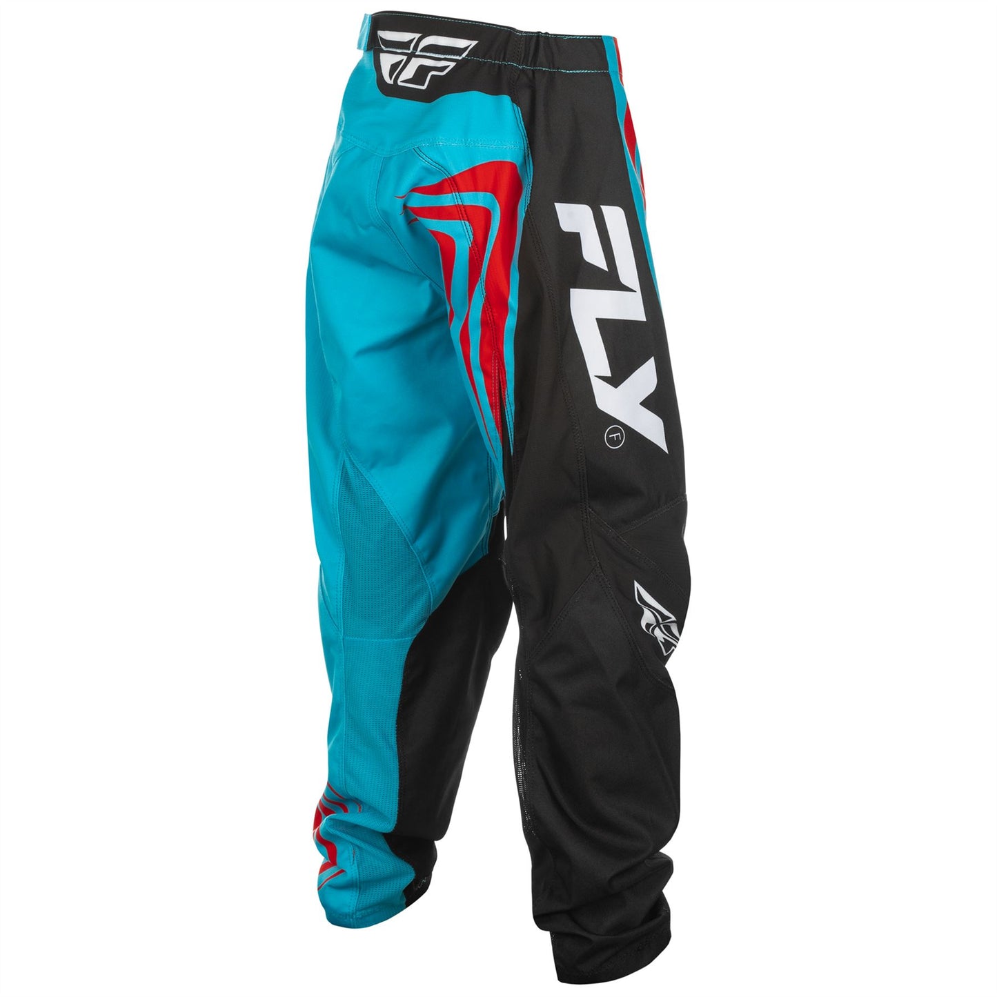 Fly Racing 2025 Motocross Combo Kit F-16 Youth Cyan Black Red