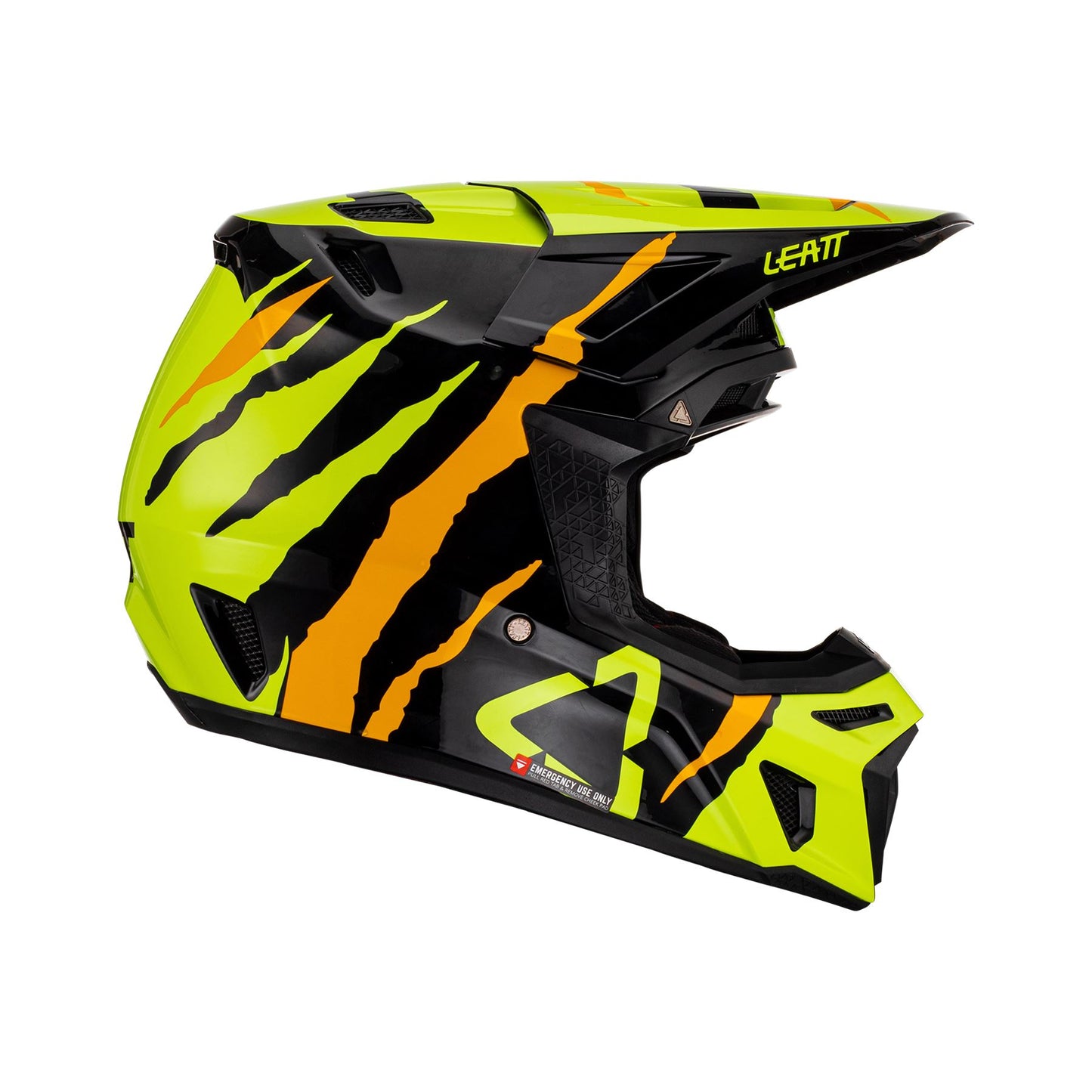 Leatt 2024 Helmet Moto 8.5 V23 Citrus Tiger with 5.5 Goggles Bag