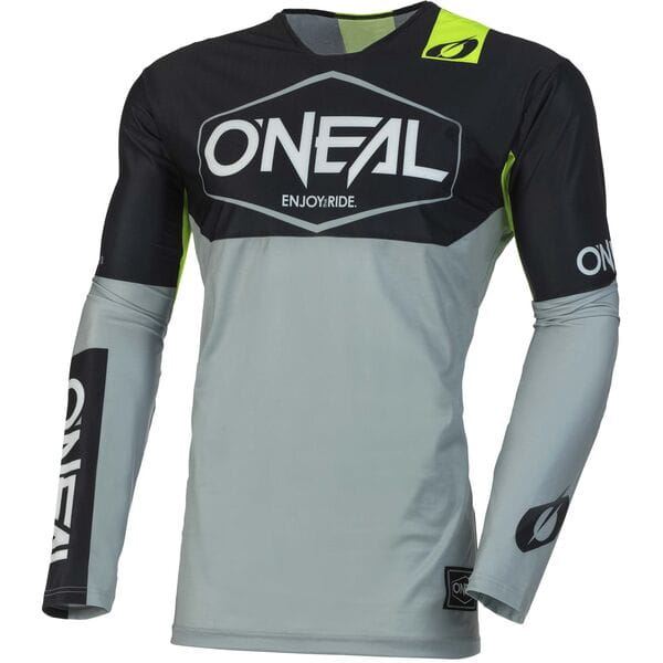 O'Neal 2025 Motocross Jersey Mayhem Hexx Grey Neon Yellow