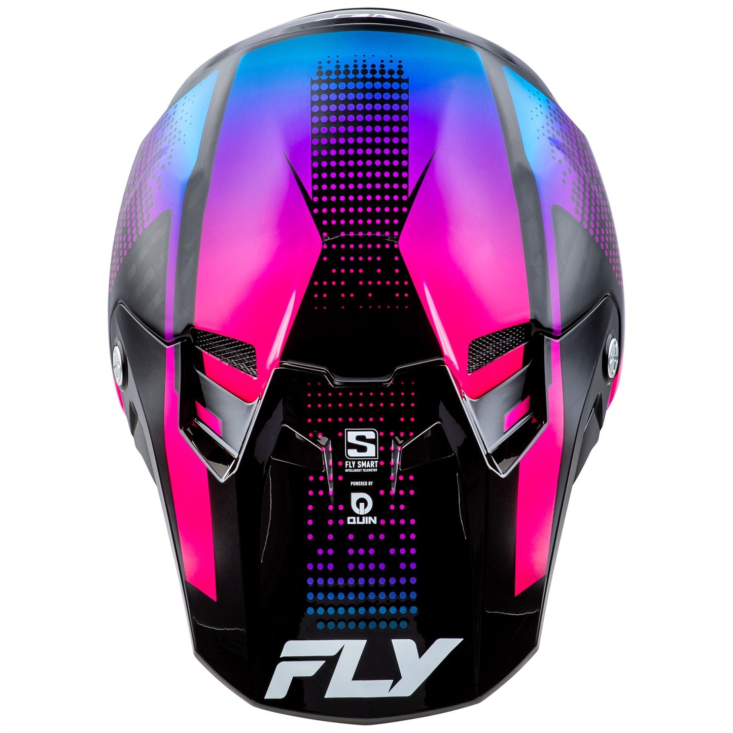Fly Racing 2025 Formula S Carbon Protocol Motocross Helmet Black Carbon Blue Pink
