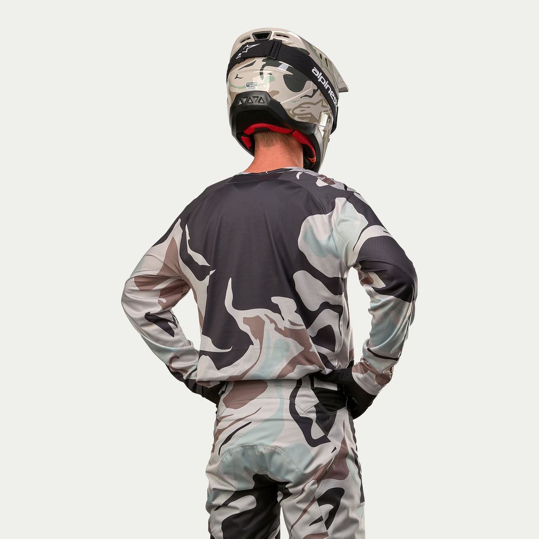 Alpinestars 2024 Racer Tactical Motocross Combo Kit Pants & Jersey Iron Camo Cast Grey