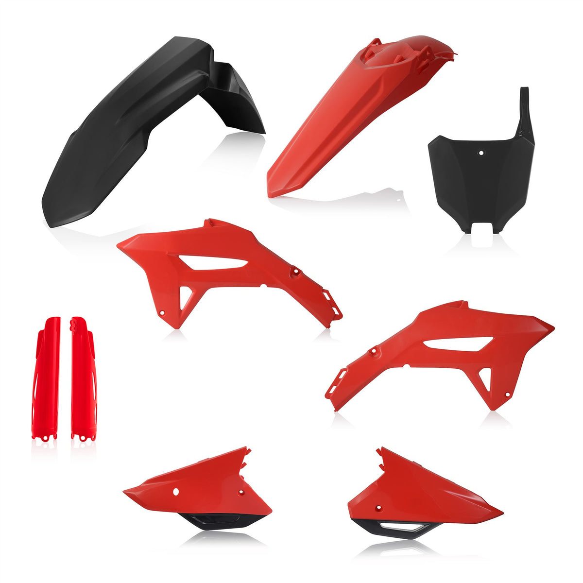 Acerbis Full Plastic Kit Black Red For HONDA CRF 250 R 2022-2024